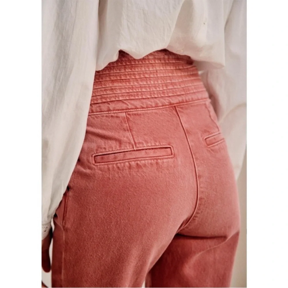 SÉZANE Sidney Dusty Rose Trousers Size 38/6 - Picture 4 of 13